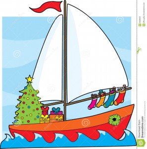 weihnachtssegelboot